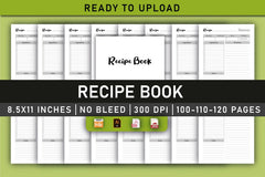 Recipe Book Planner - CraftNest - Digital Crafting and Art