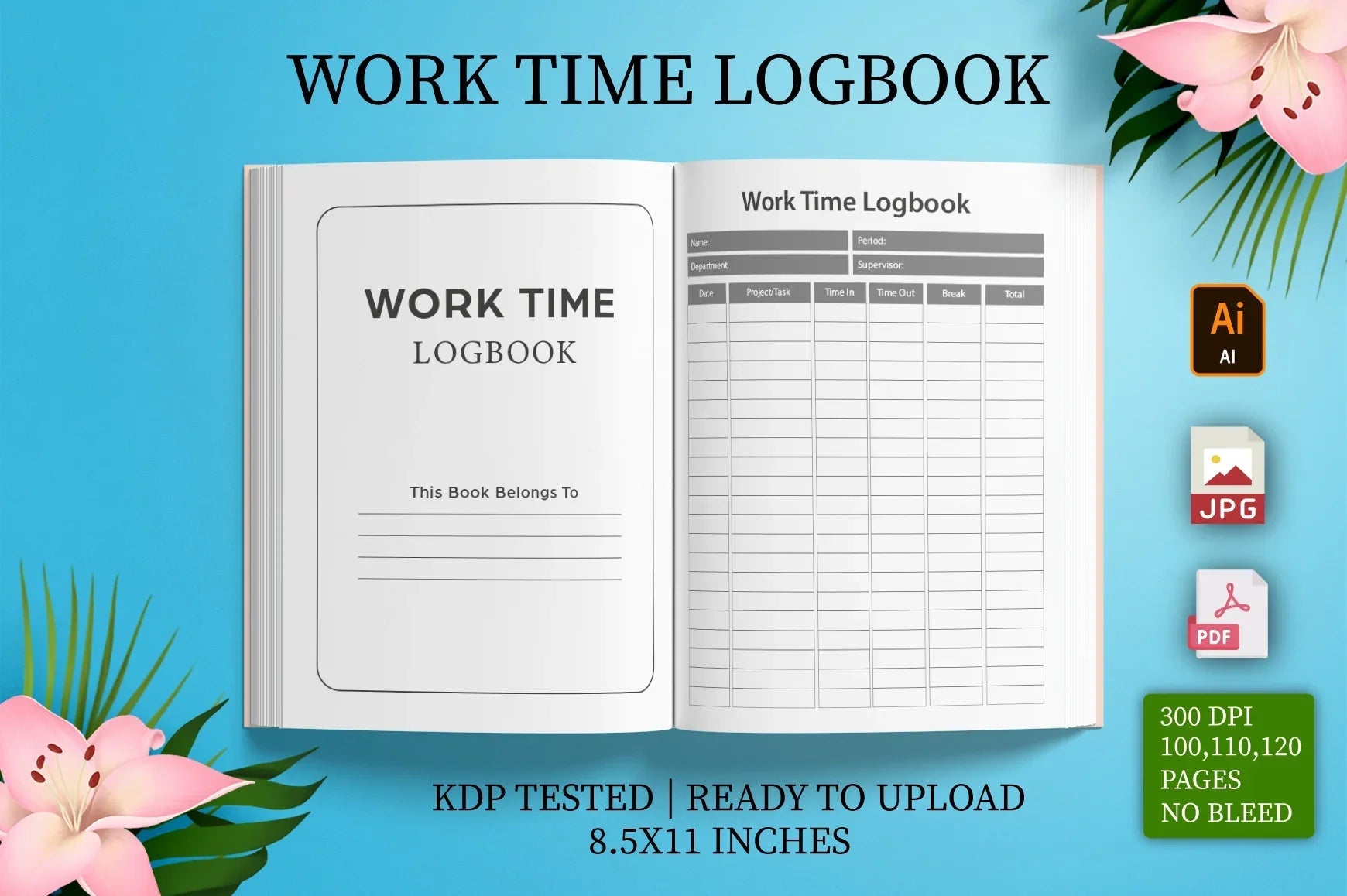 Work Time Tracker Planner  Bundle - CraftNest - Digital Crafting and Art