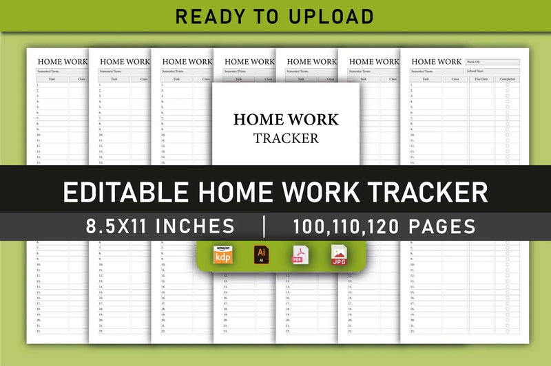 Home Work Tracker Planner  Bundle - CraftNest - Digital Crafting and Art