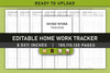 Home Work Tracker Planner  Bundle
