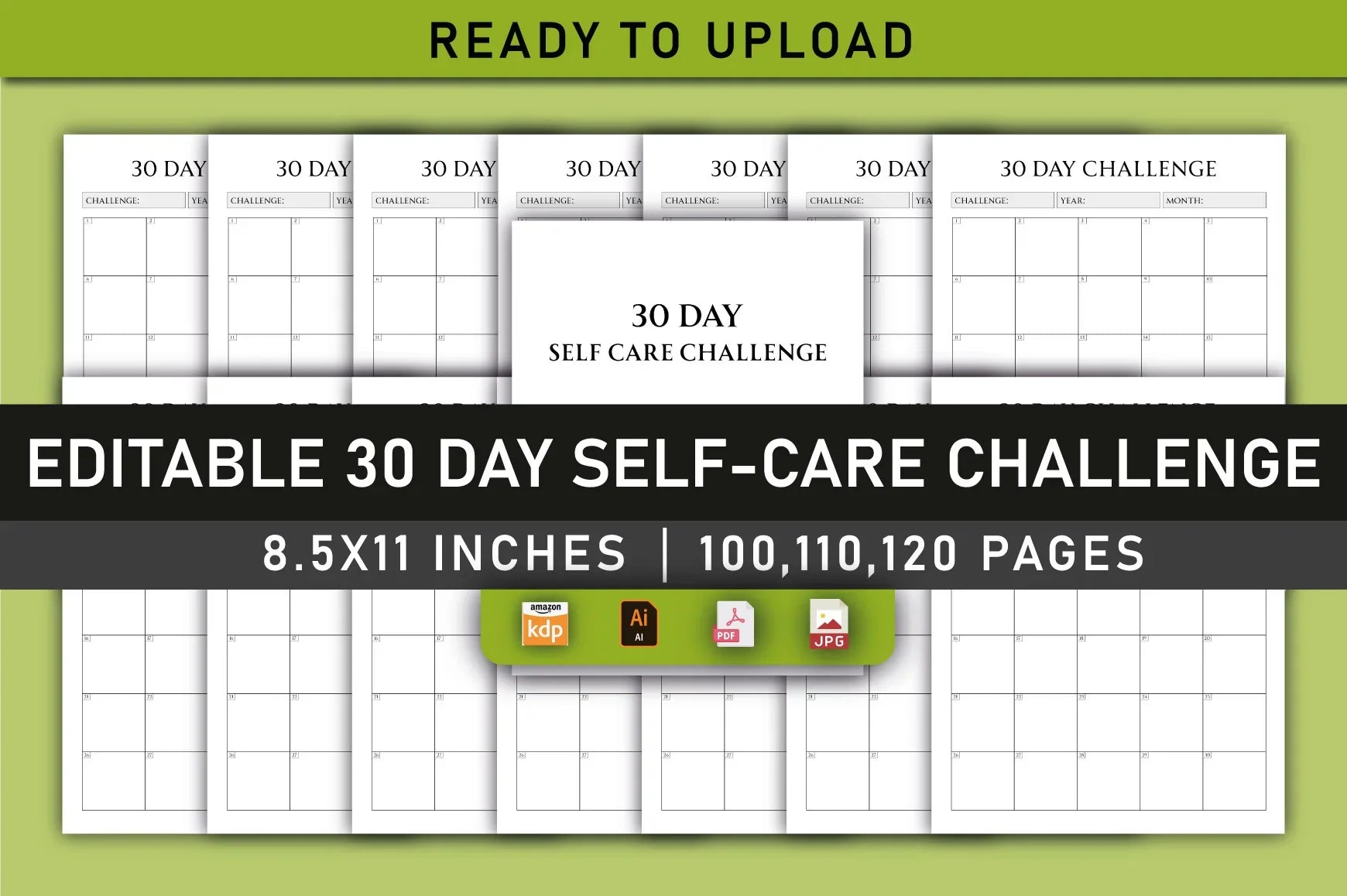 Day Self Care Challenge Planner - Printable Bundle - CraftNest - Digital Crafting and Art