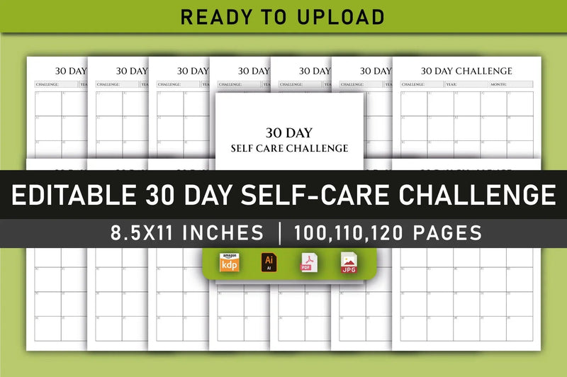 Day Self Care Challenge Planner - Printable Bundle - CraftNest - Digital Crafting and Art