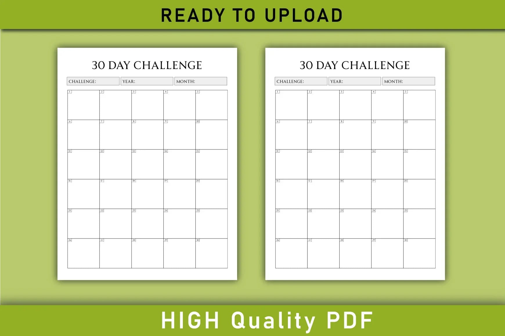Day Self Care Challenge Planner - Printable Bundle - CraftNest - Digital Crafting and Art