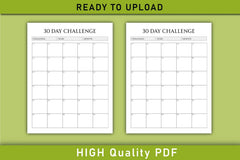 Day Self Care Challenge Planner - Printable Bundle - CraftNest - Digital Crafting and Art