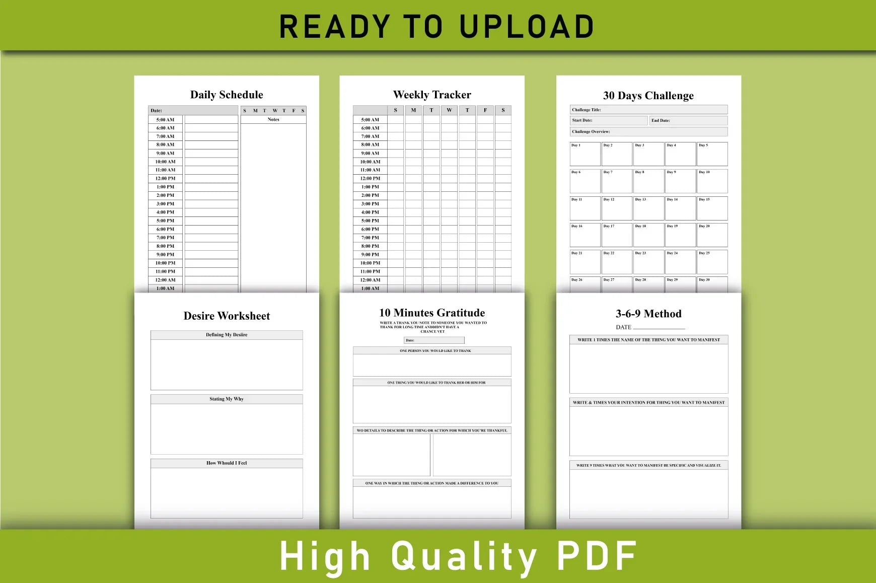 Manifestation Planner  Bundle - CraftNest - Digital Crafting and Art