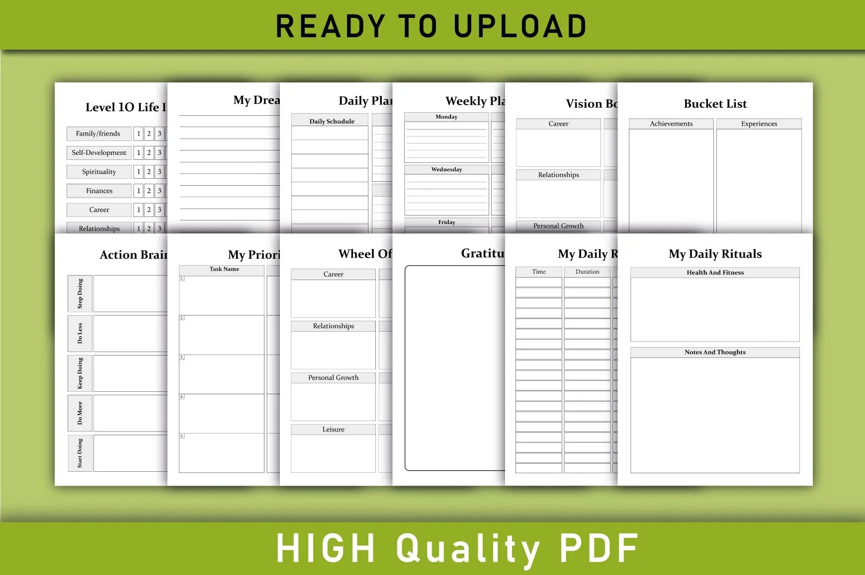 Manifestation Dream Life Planner Bundle - CraftNest - Digital Crafting and Art