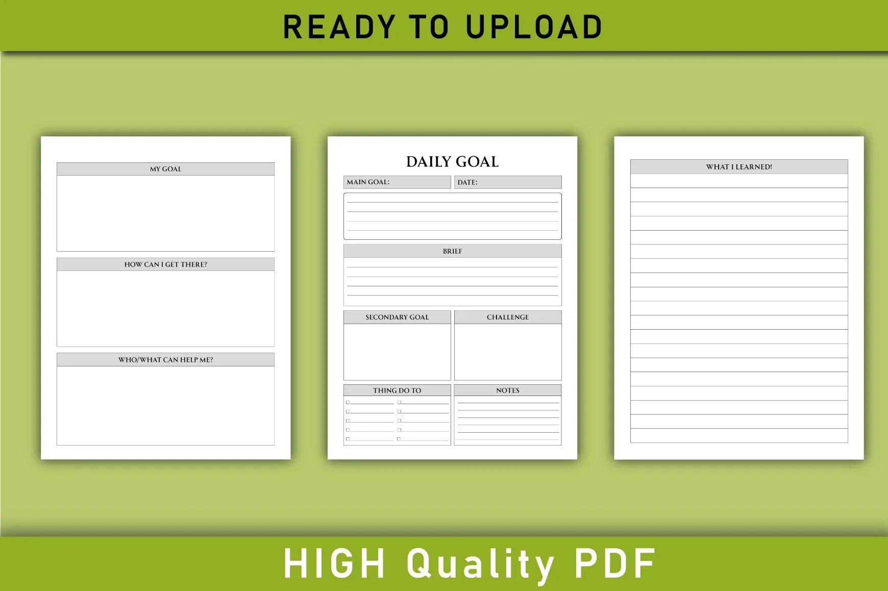 Daily Goal Planner  Bundle - CraftNest - Digital Crafting and Art