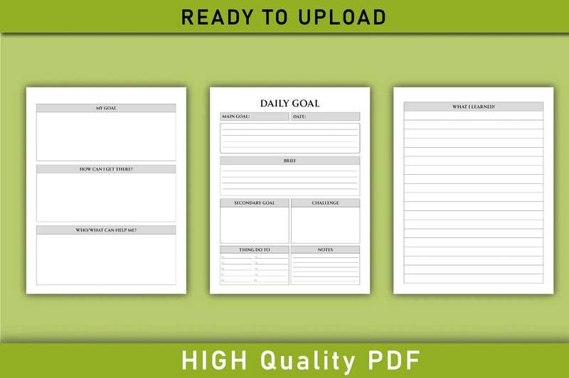 Daily Goal Planner  Bundle - CraftNest - Digital Crafting and Art