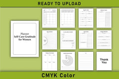 Self Care & Gratitude Planner for Women - Printable Planner - CraftNest - Digital Crafting and Art