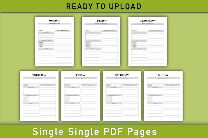 Anti Anxiety Planner - Printable Planner - CraftNest - Digital Crafting and Art