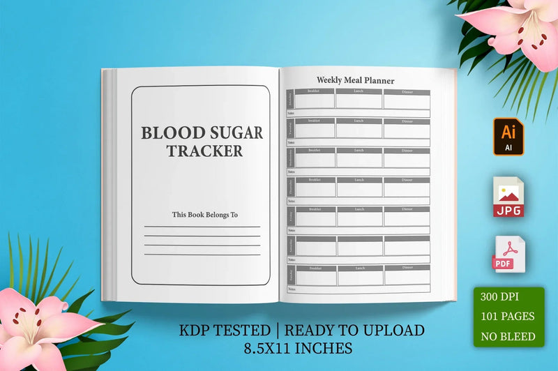 Blood Sugar Tracker Planner - CraftNest - Digital Crafting and Art
