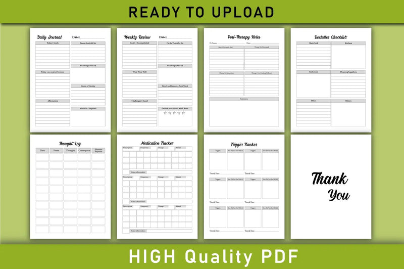 Mental Health Planner Bundle - CraftNest - Digital Crafting and Art