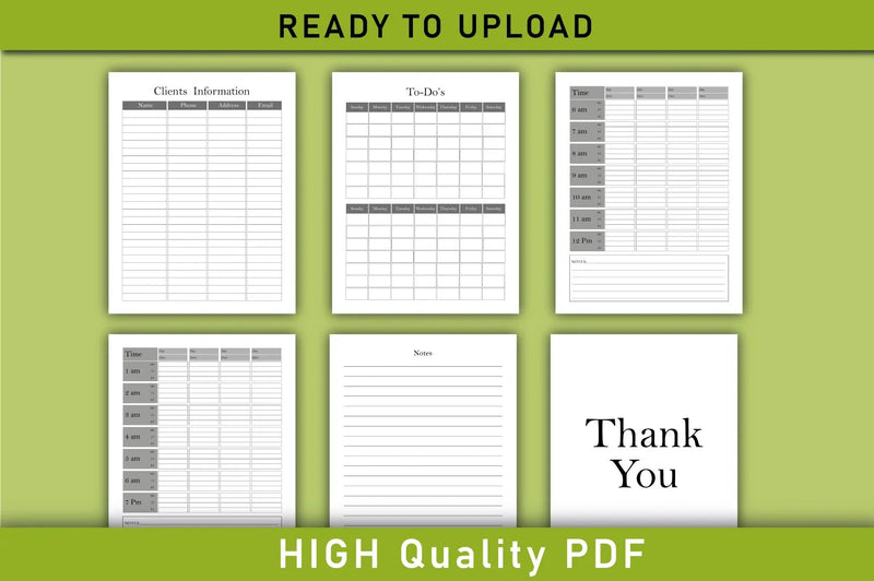 Client Appointment Book Planner  Bundle - CraftNest - Digital Crafting and Art