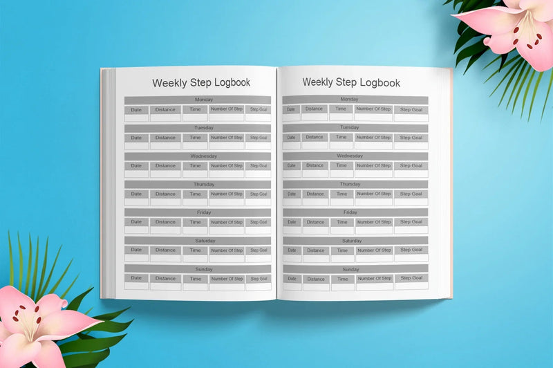 Weekly Step Logbook Planner - CraftNest - Digital Crafting and Art