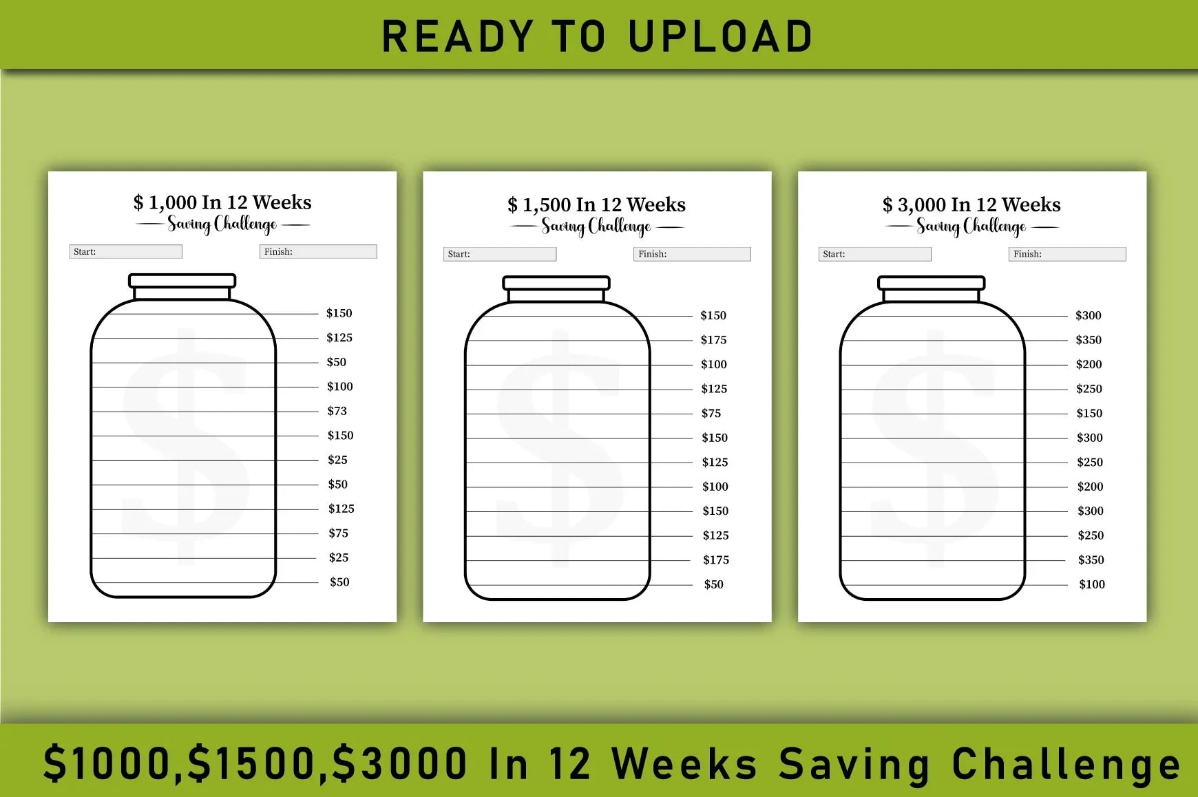 Weekly Savings Challenge Planner - Printable - CraftNest - Digital Crafting and Art