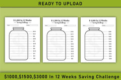 Weekly Savings Challenge Planner - Printable - CraftNest - Digital Crafting and Art
