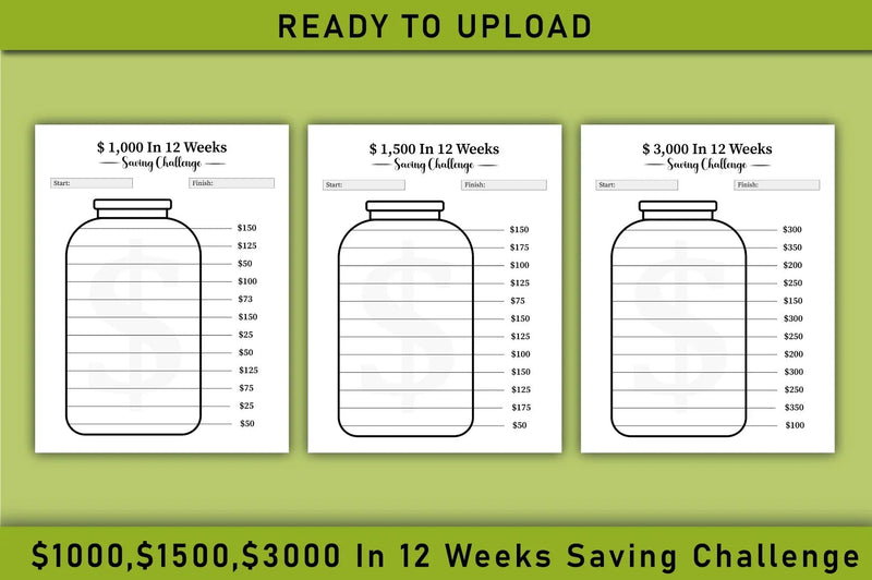 Weekly Savings Challenge Planner - Printable - CraftNest - Digital Crafting and Art
