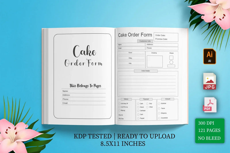 Cake Order Form Planner - CraftNest - Digital Crafting and Art