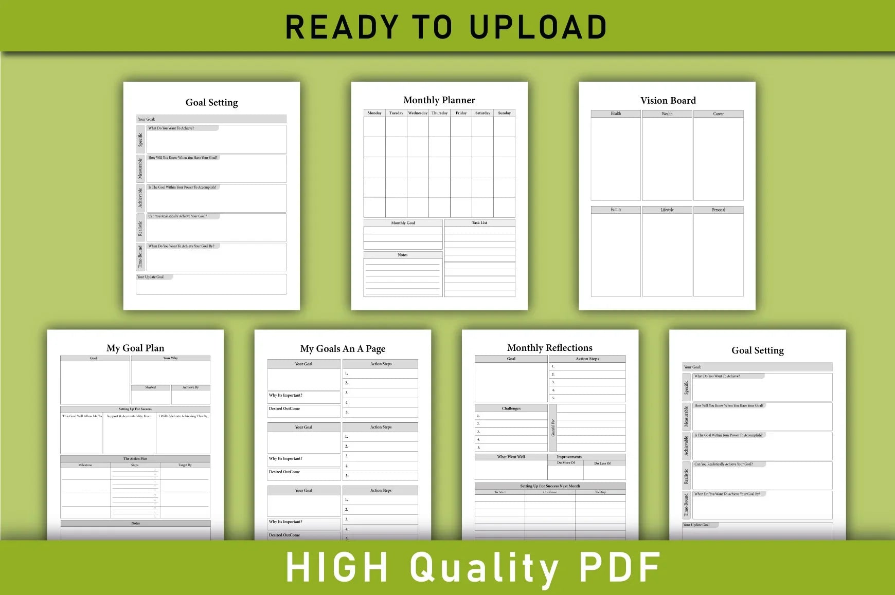 Goal Planner  Bundle - CraftNest - Digital Crafting and Art