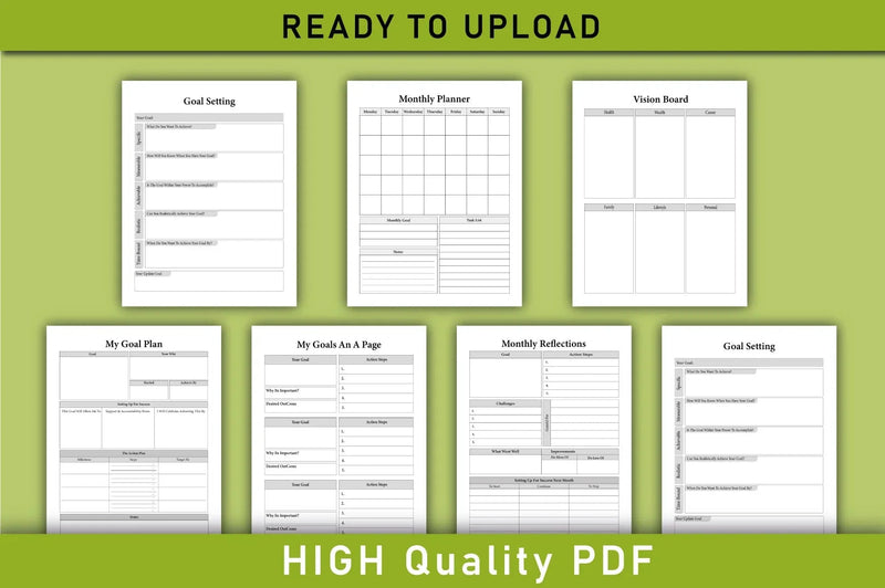 Goal Planner  Bundle - CraftNest - Digital Crafting and Art