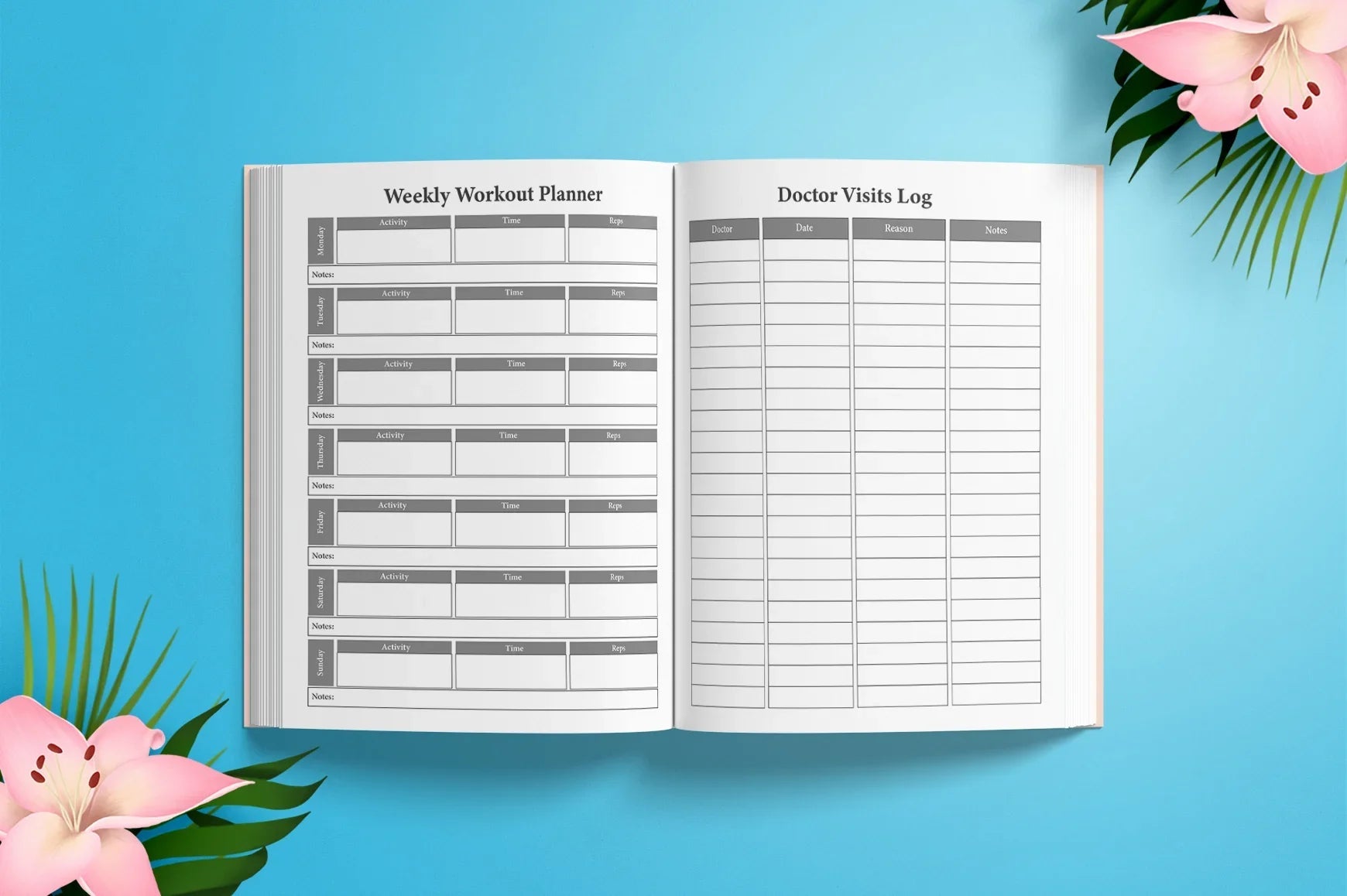 Blood Sugar Tracker Planner - CraftNest - Digital Crafting and Art