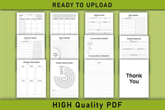 Self Care & Gratitude Planner for Women - Printable Planner - CraftNest - Digital Crafting and Art