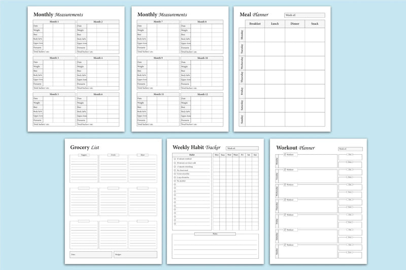 Weight Loss Planner - CraftNest - Digital Crafting and Art