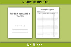 Monthly Bill Payment Tracker Planner - CraftNest - Digital Crafting and Art