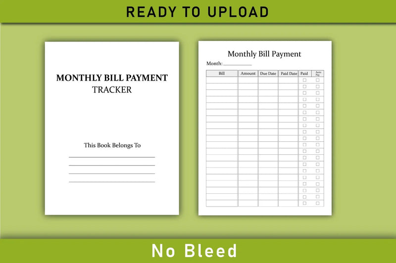 Monthly Bill Payment Tracker Planner - CraftNest - Digital Crafting and Art