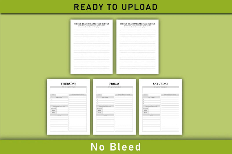 Anti Anxiety Planner - Printable Planner - CraftNest - Digital Crafting and Art