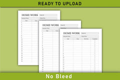 Home Work Tracker Planner  Bundle - CraftNest - Digital Crafting and Art