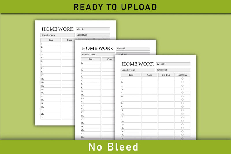 Home Work Tracker Planner  Bundle - CraftNest - Digital Crafting and Art