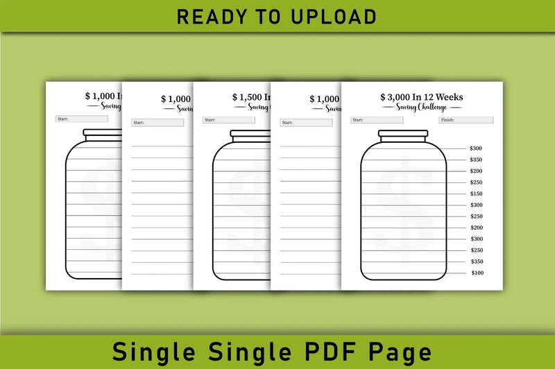 Weekly Savings Challenge Planner - Printable - CraftNest - Digital Crafting and Art