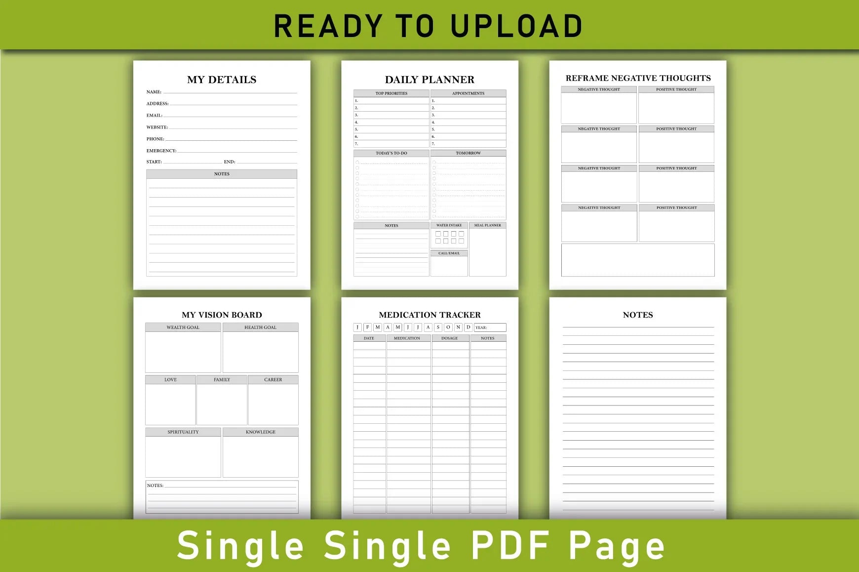 Depression and Anxiety Therapy Planner - CraftNest - Digital Crafting and Art