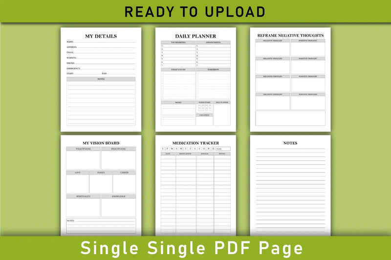 Depression and Anxiety Therapy Planner - CraftNest - Digital Crafting and Art