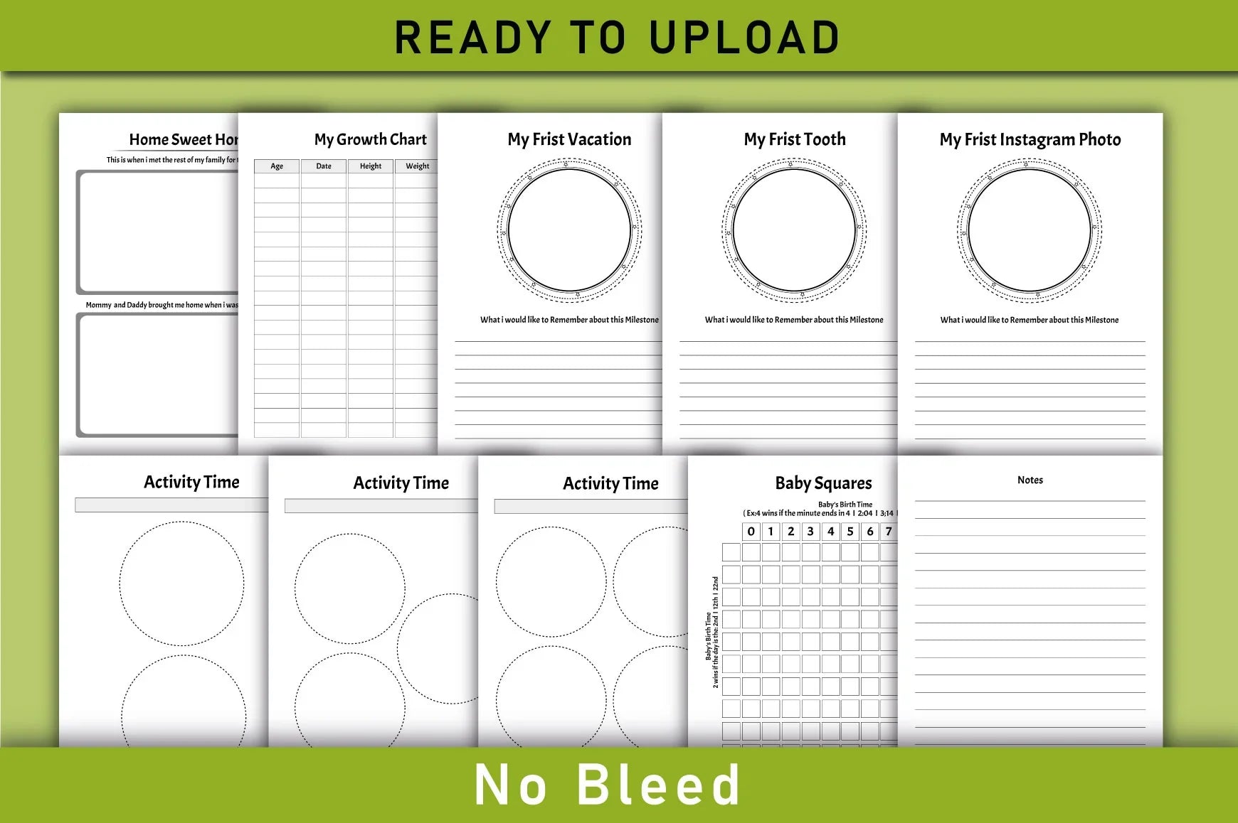 Baby Memory Book Planner - CraftNest - Digital Crafting and Art