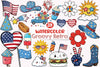 Groovy 4th of July Clipart Bundle