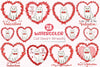 Valentine Cat Heart Wreath Clipart Bundle