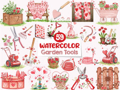 Valentine Garden Tools Clipart Bundle - CraftNest - Digital Crafting and Art