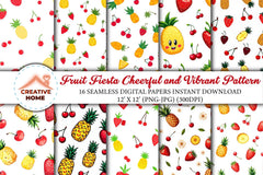 Fruit Fiesta Pattern Clipart Bundle - CraftNest - Digital Crafting and Art