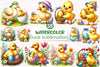 Cute Easter Duck Clipart Bundle