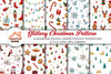 Glittery Christmas Pattern Clipart Bundle