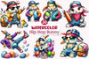 Hip Hop Bunny Easter Clipart Bundle