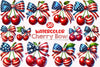4th of July Cherry Bow Clipart Bundle
