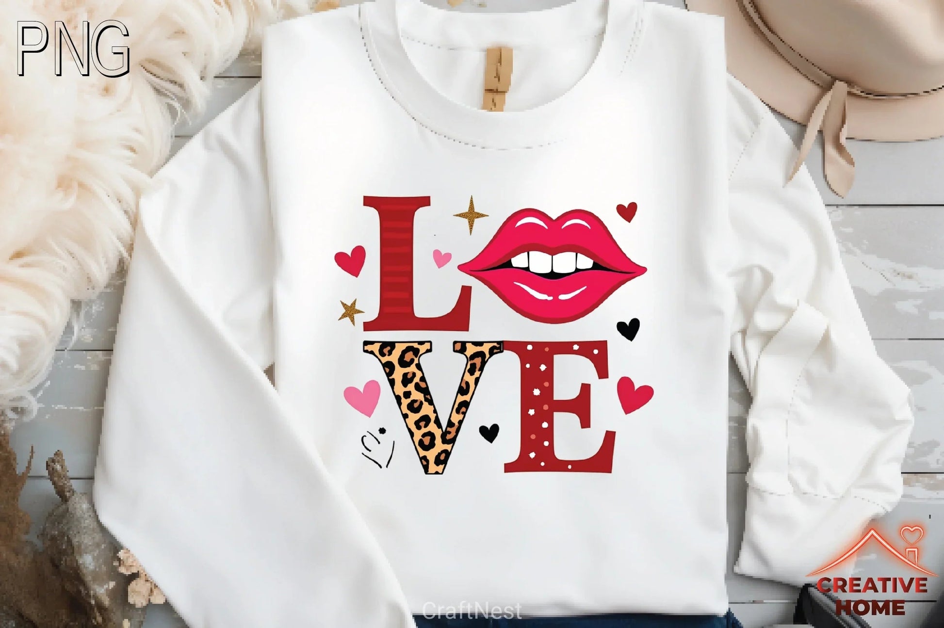 Western Love Lips Clipart Bundle - CraftNest - Digital Crafting and Art