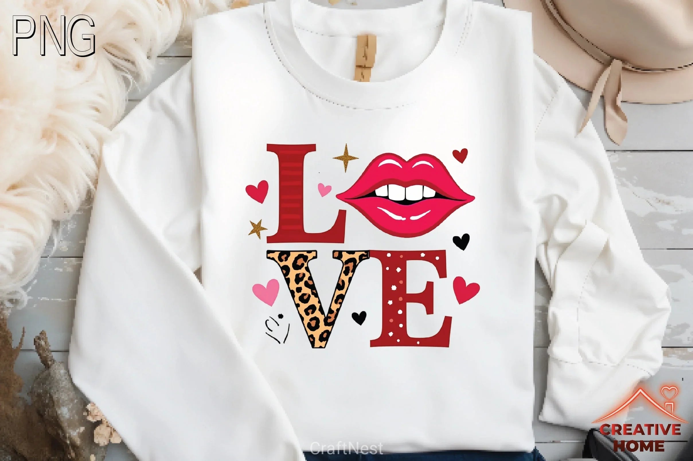 Western Love Lips Clipart Bundle - CraftNest - Digital Crafting and Art