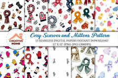 Cozy Scarves & Mittens Clipart Bundle - CraftNest - Digital Crafting and Art
