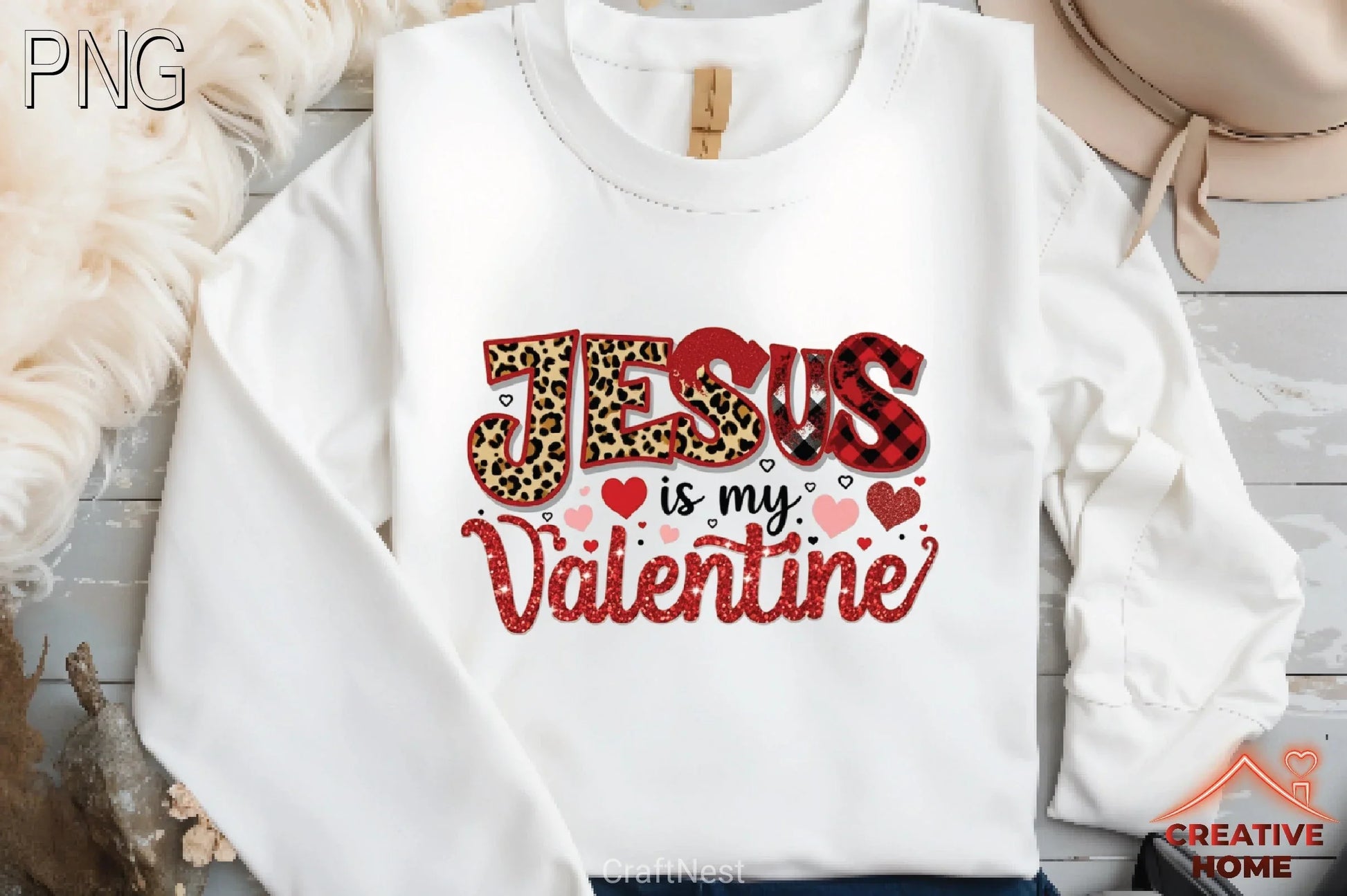 Jesus Valentine Sweatshirt Clipart Bundle 2 - CraftNest - Digital Crafting and Art