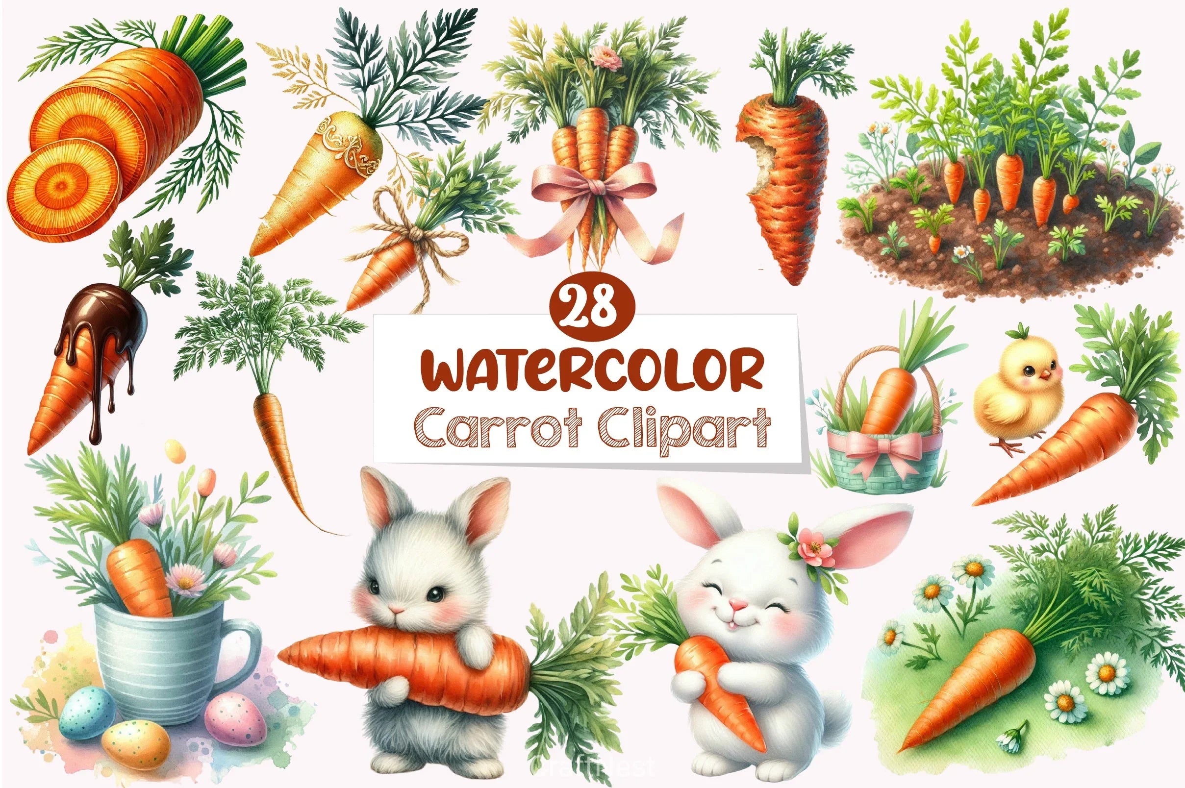 Easter Carrot Clipart Bundle  8 - CraftNest - Digital Crafting and Art