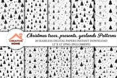 Christmas Trees & Presents Clipart Bundle - CraftNest - Digital Crafting and Art